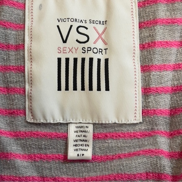 Victoria’s Secret VSX Sexy Sport Striped Asymmetrical Zipper Jacket Small - Picture 6 of 8